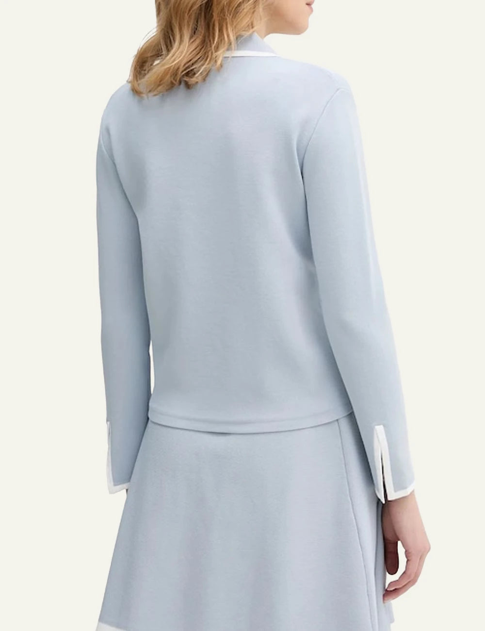 Karl Lagerfeld Knit Jacket Light Blue Full Look