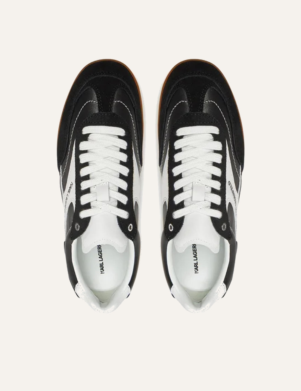Karl Lagerfeld Low Top Sneakers Black White top view