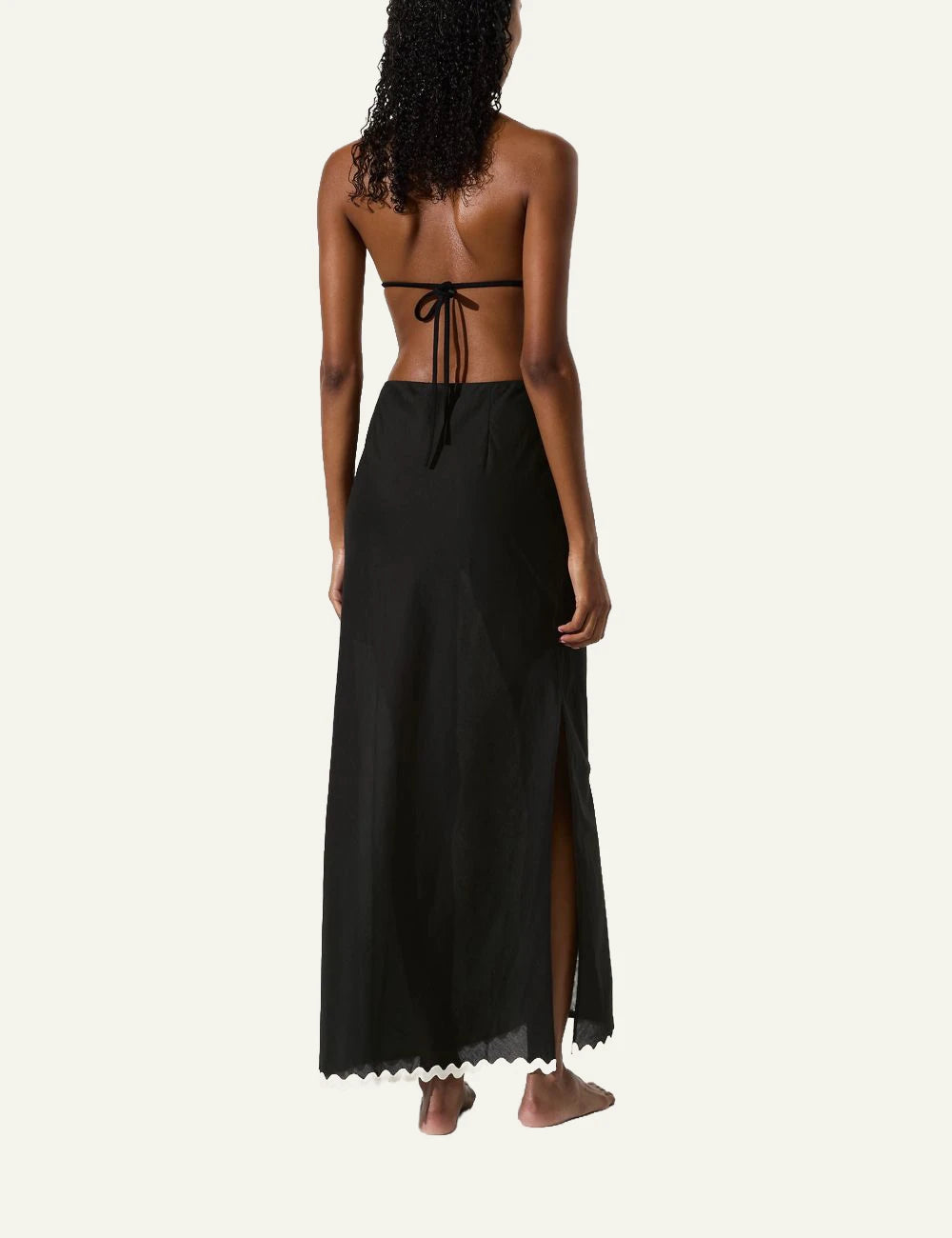 Karl Lagerfeld Maxi Skirt Black back model view