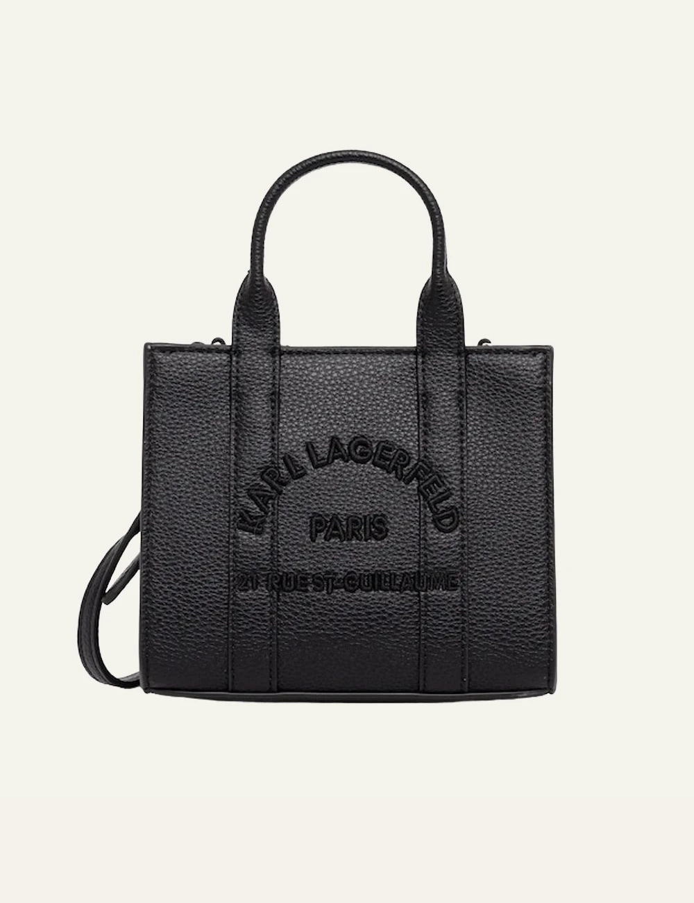 Karl Lagerfeld Mini Tote Bag Black front view