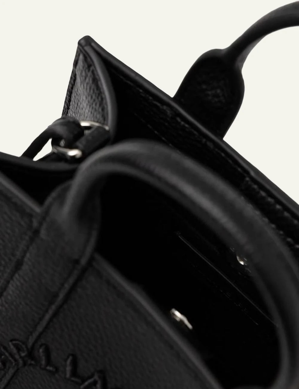 Karl Lagerfeld Mini Tote Bag Black interior detail