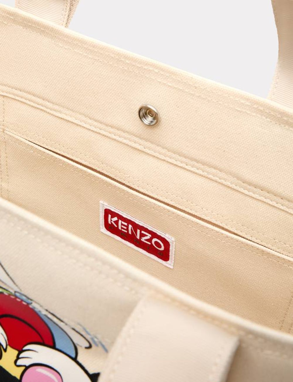 gynaikeia KENZO 'Cartoon' large tote bag in canvas inside view
