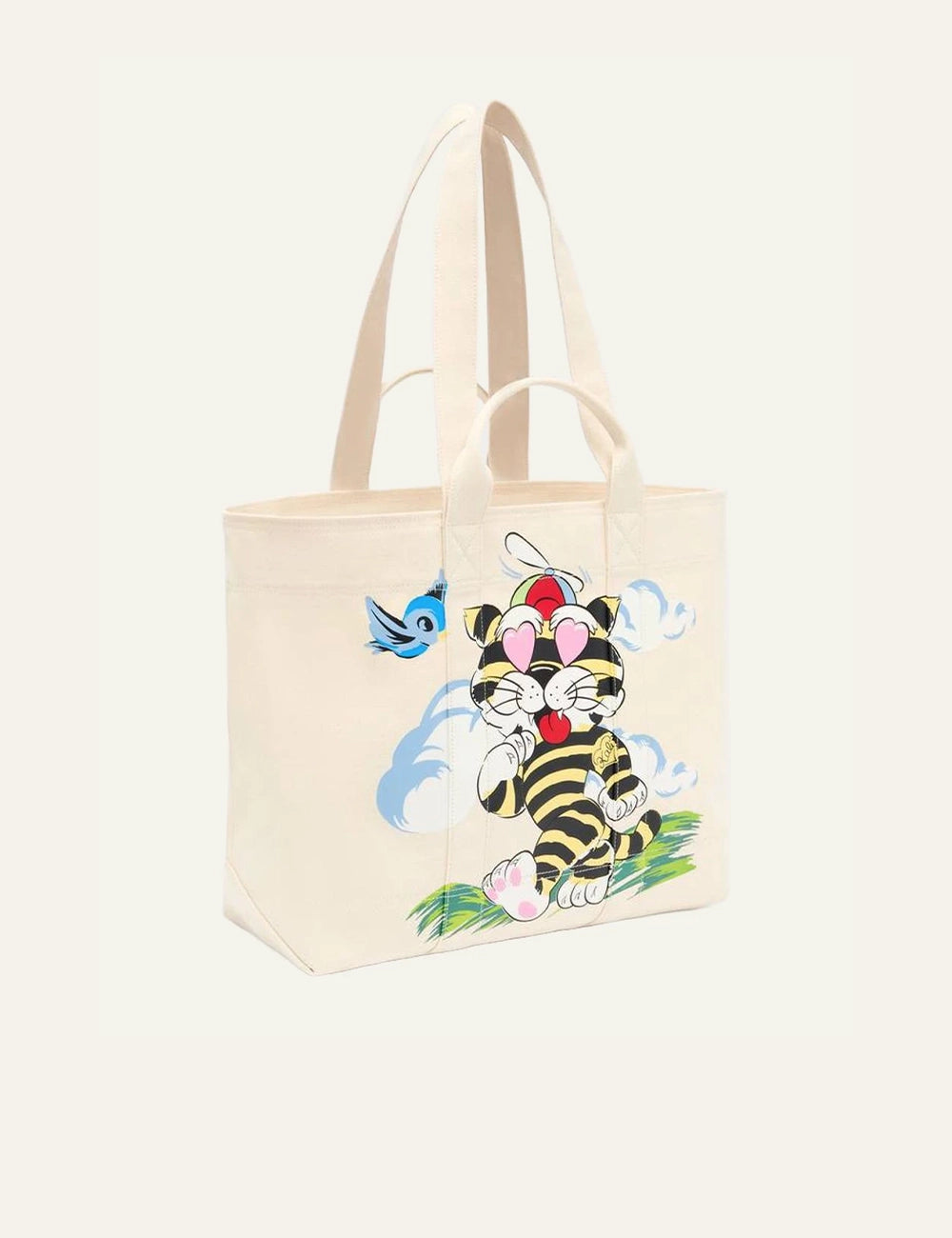 gynaikeia KENZO 'Cartoon' large tote bag in canvas side view