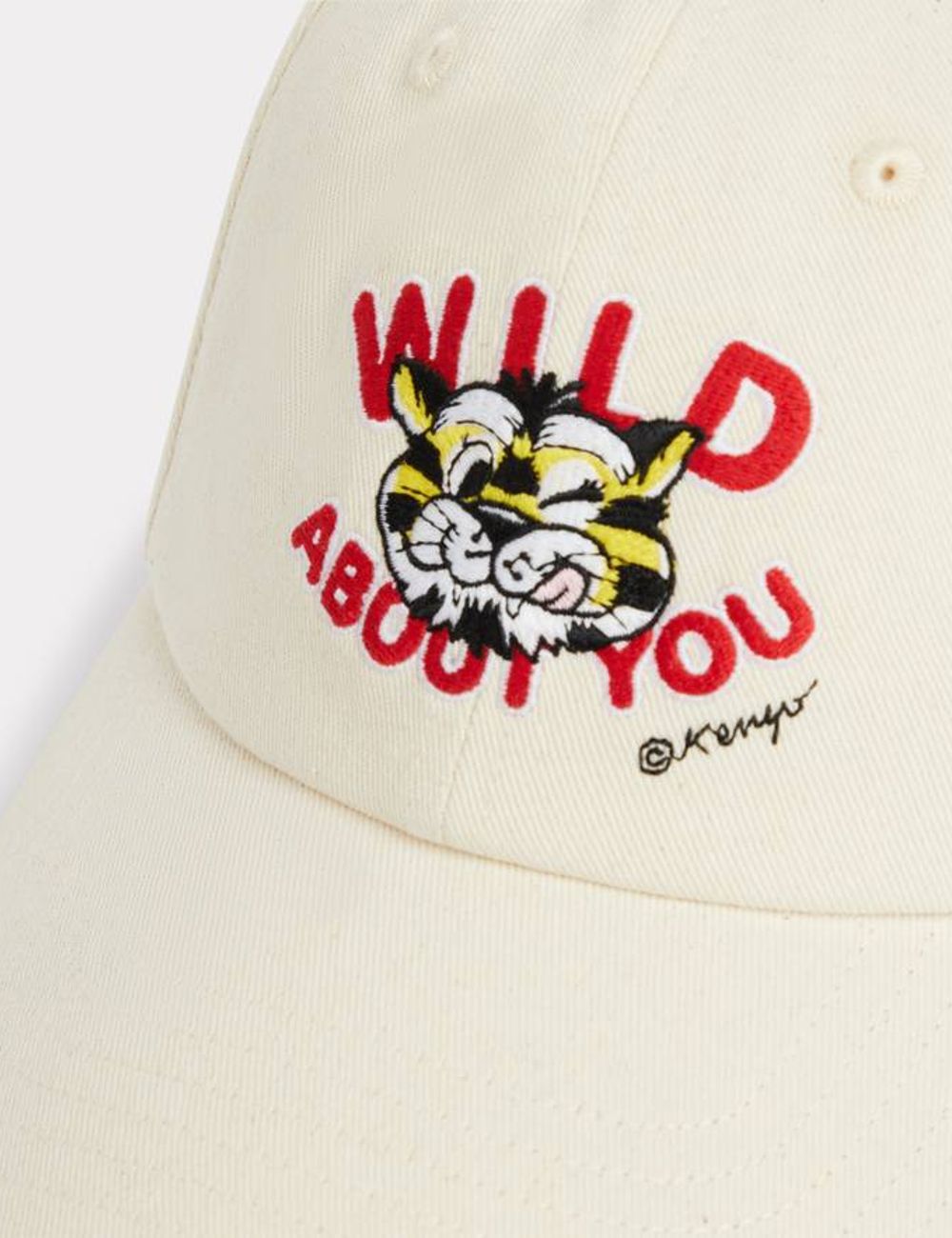 andriko KENZO Wild Tiger' embroidered cap in cotton Beige logo view