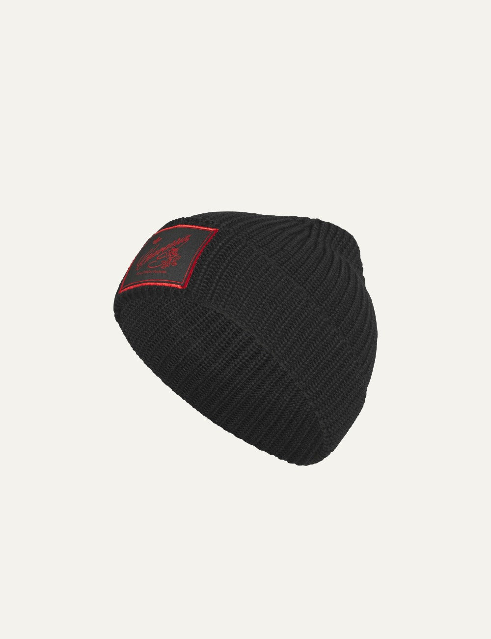 Adidas x Willy Chavarria knit beanie black με rib πλέξη και folded cuff