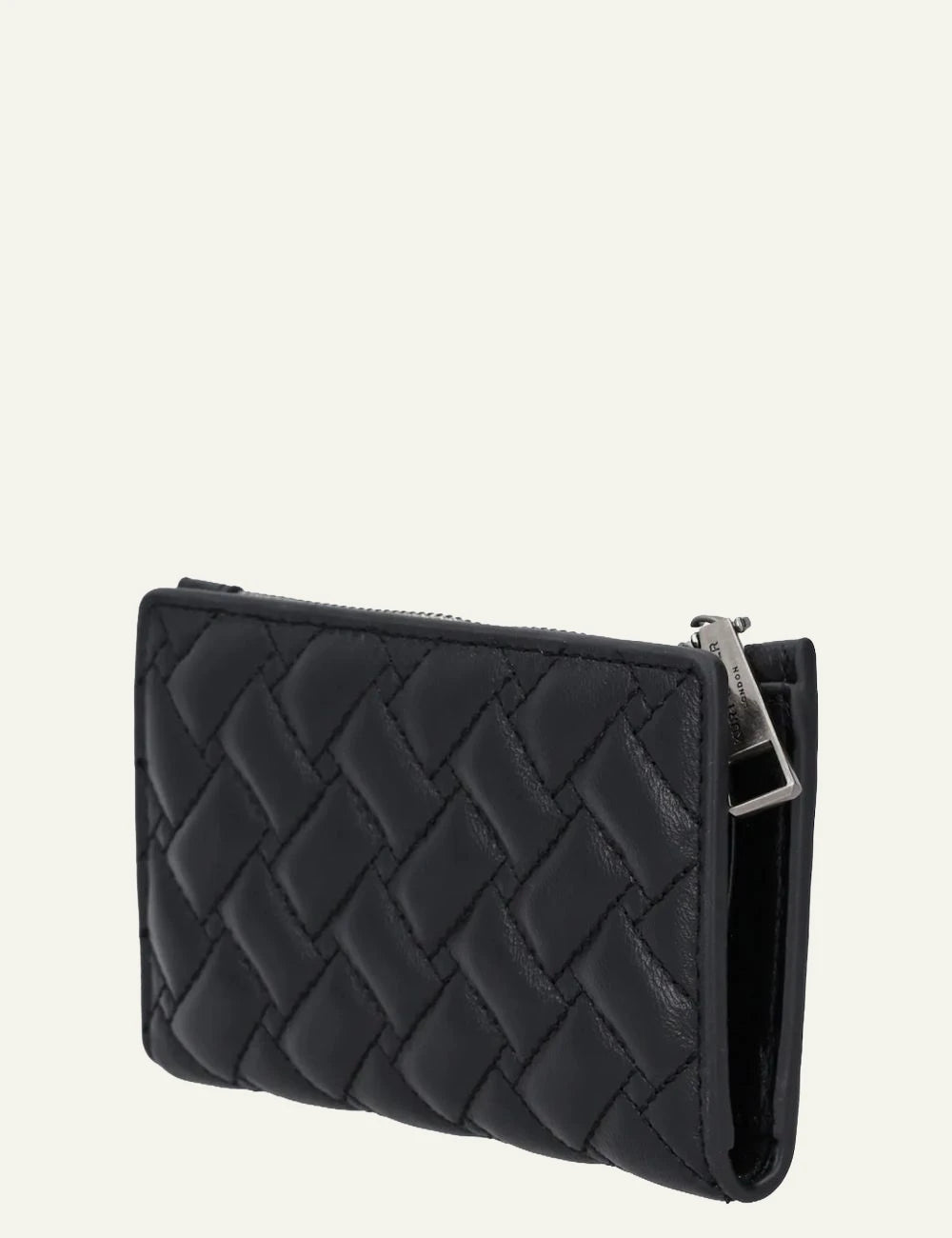 Kurt Geiger Kensington bifold wallet black side angle view