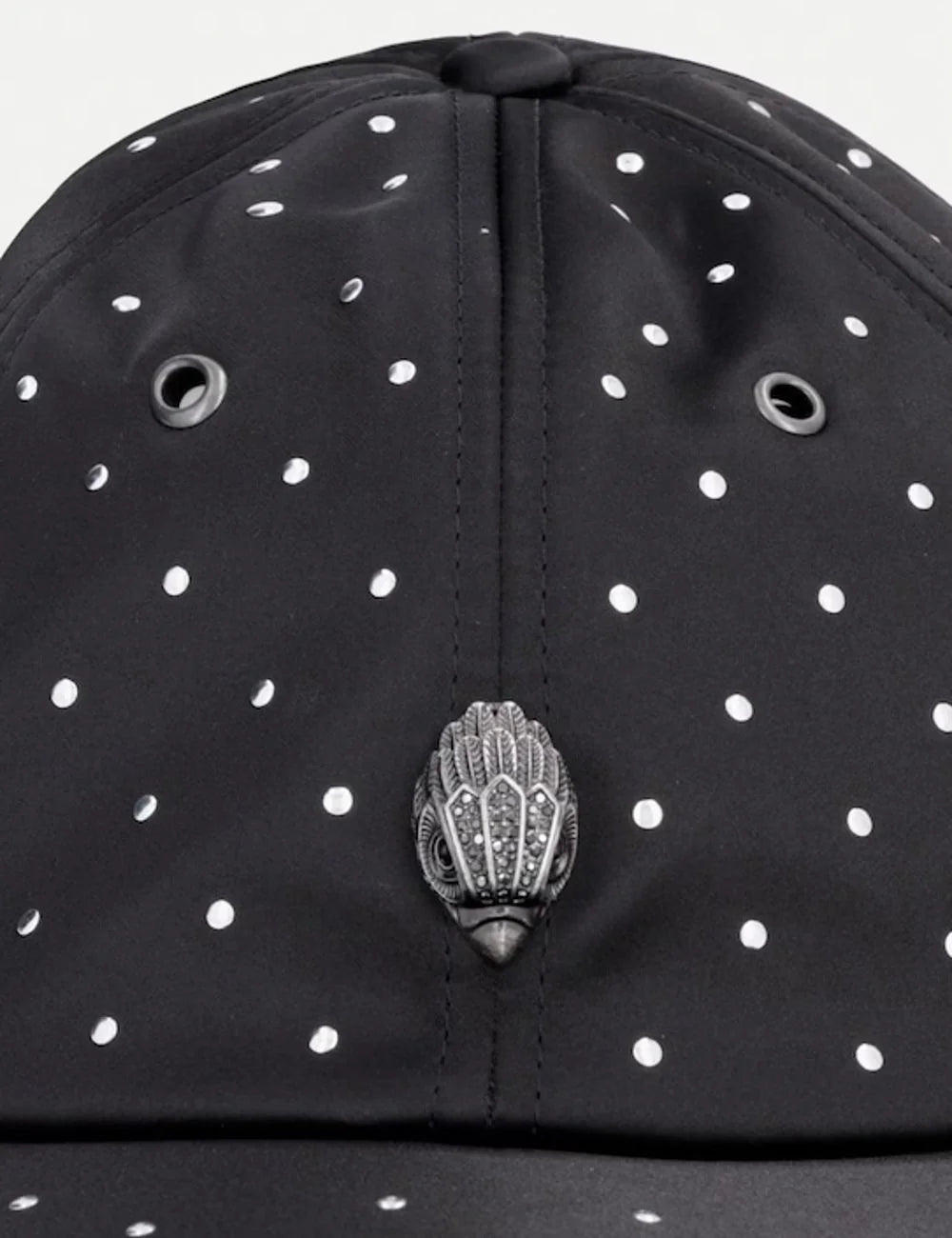 Kurt Geiger London Kurt cap black cotton me gold metal logo &amp; eagle head logo view