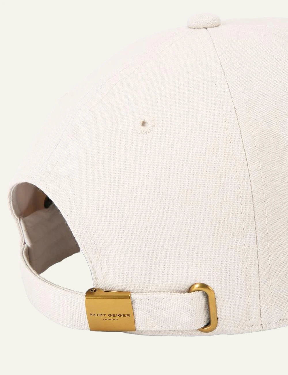 Kurt Geiger London Kurt cap bone cotton me gold logo &amp; eagle head back detail view