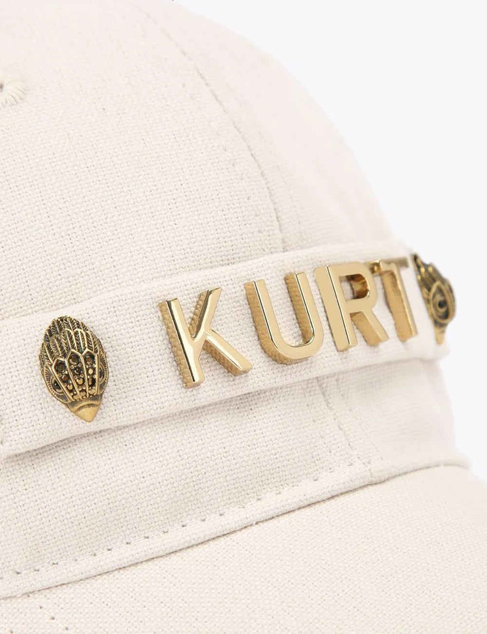 Kurt Geiger London Kurt cap bone cotton me gold logo &amp; eagle head logo view