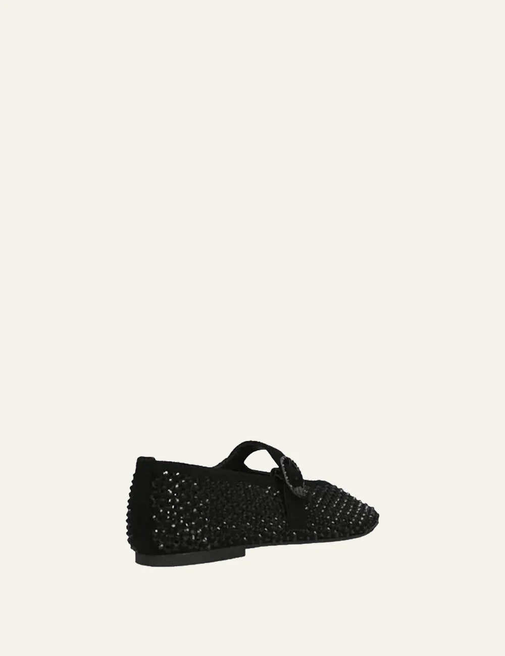 Mayfair Ballet Flat Kurt Geiger London black suede back view crystals