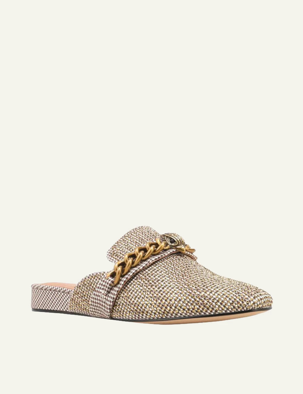 KURT_GEIGER_Chelsea_Tweed_Mules_Angled_Front_View
