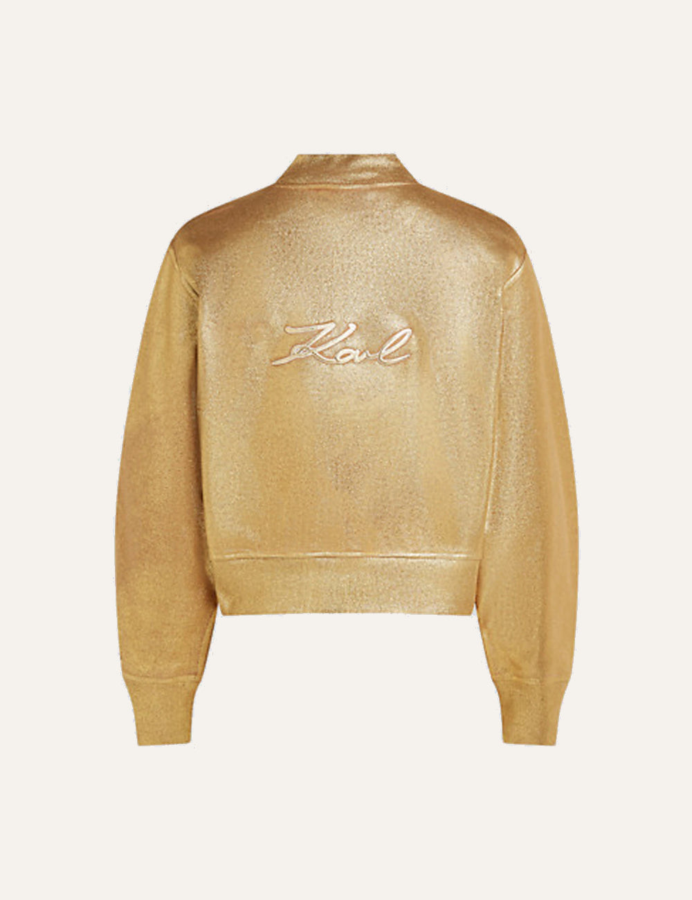 Karl Lagerfeld Knit Jacket Light Gold Back