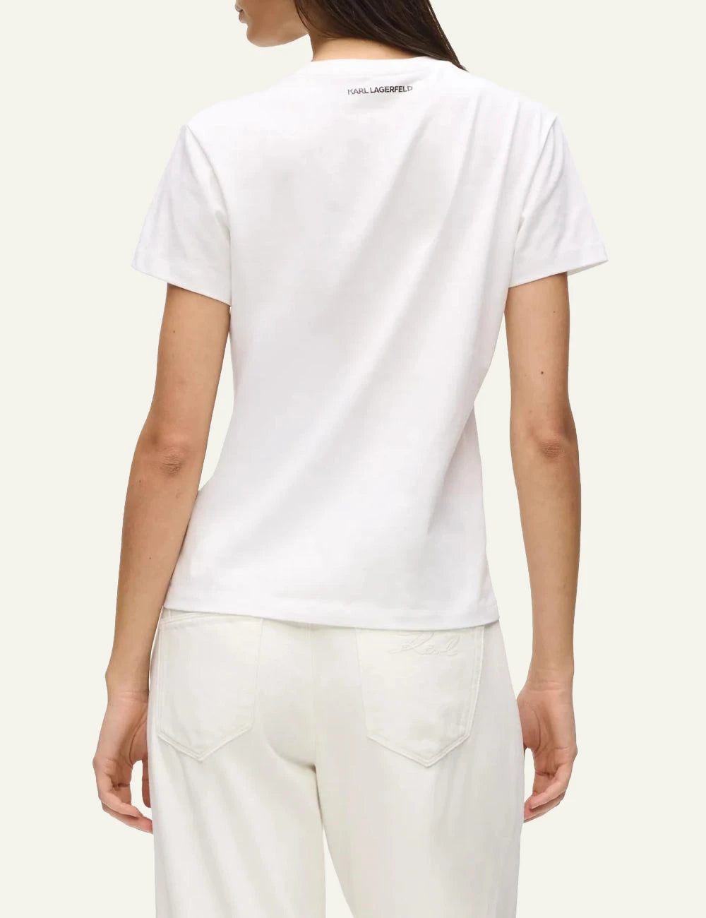 Karl Lagerfeld Rue St-Guillaume T-Shirt White Model Back
