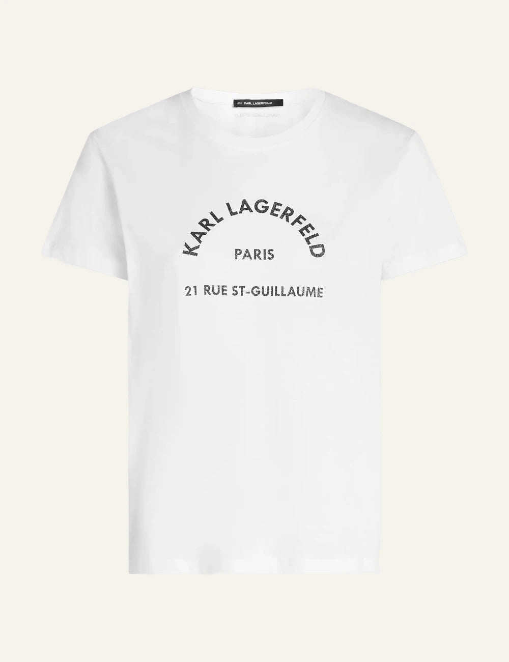 Karl Lagerfeld Rue St-Guillaume T-Shirt White Front Flat