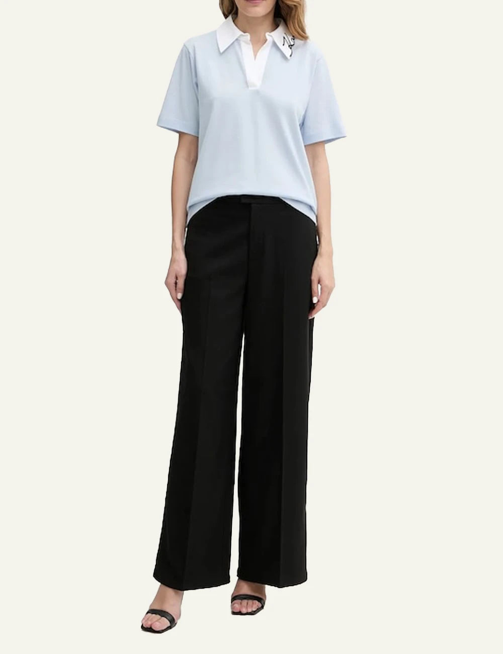 Karl Lagerfeld Blouse Beige Full Body