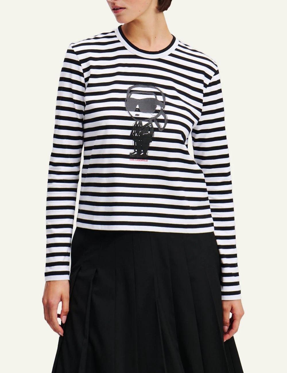 Karl Lagerfeld IKON Blouse striped black white front