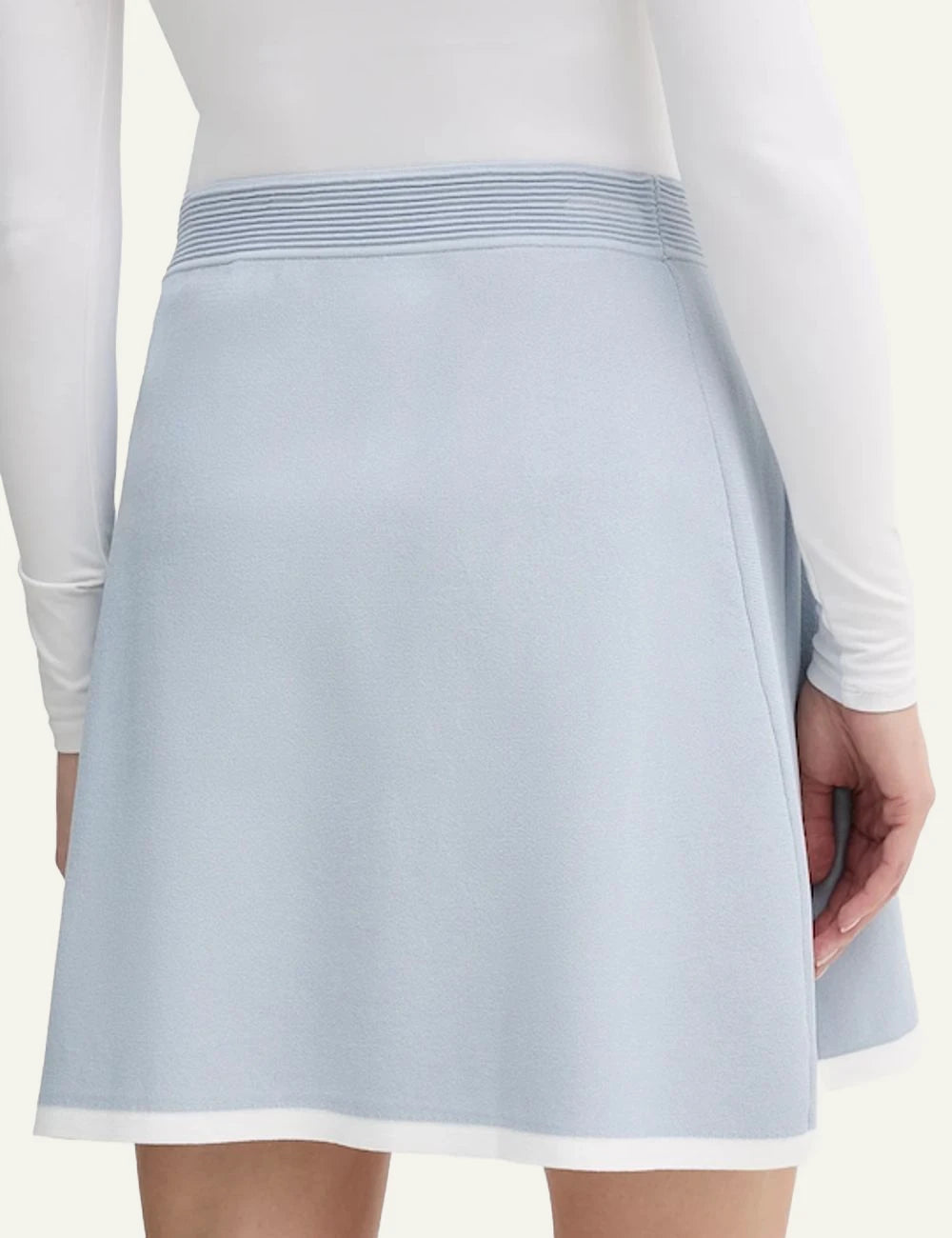 Karl Lagerfeld mini skirt light blue back