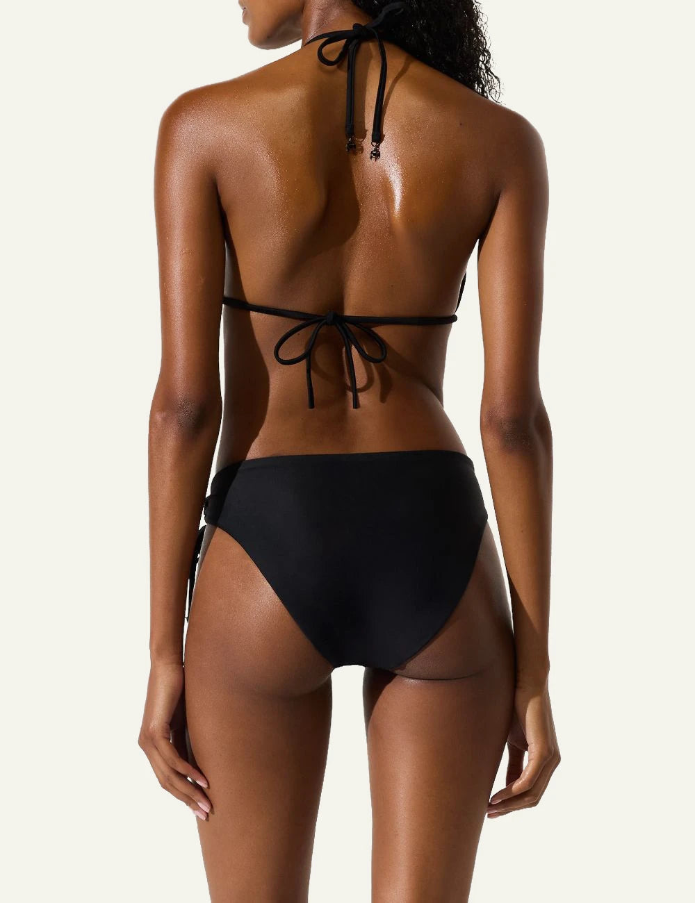 Karl Lagerfeld rhinestone bikini top black back