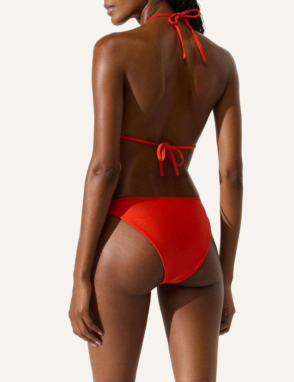 Karl Lagerfeld Triangle Bikini Top Orange Model Back