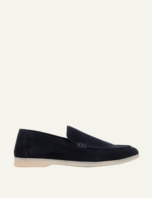 Komis &Komis suede loafers navy side 