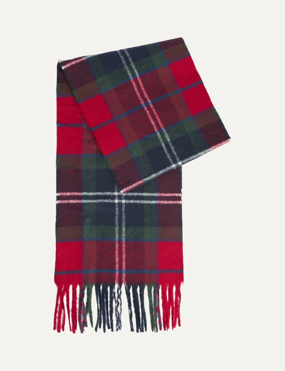 Barbour women and scarf gift set with navy and red blue green tartan scarf