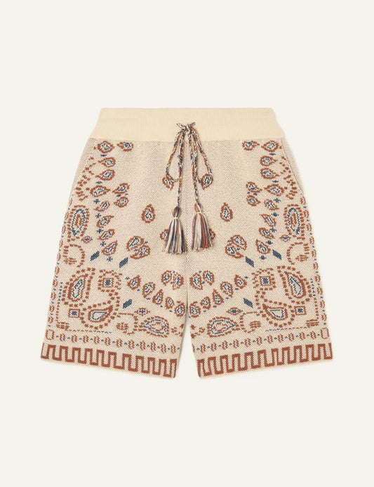 Ανδρική Alanui bandana bermuda cotton jacquard μπροστινή όψη