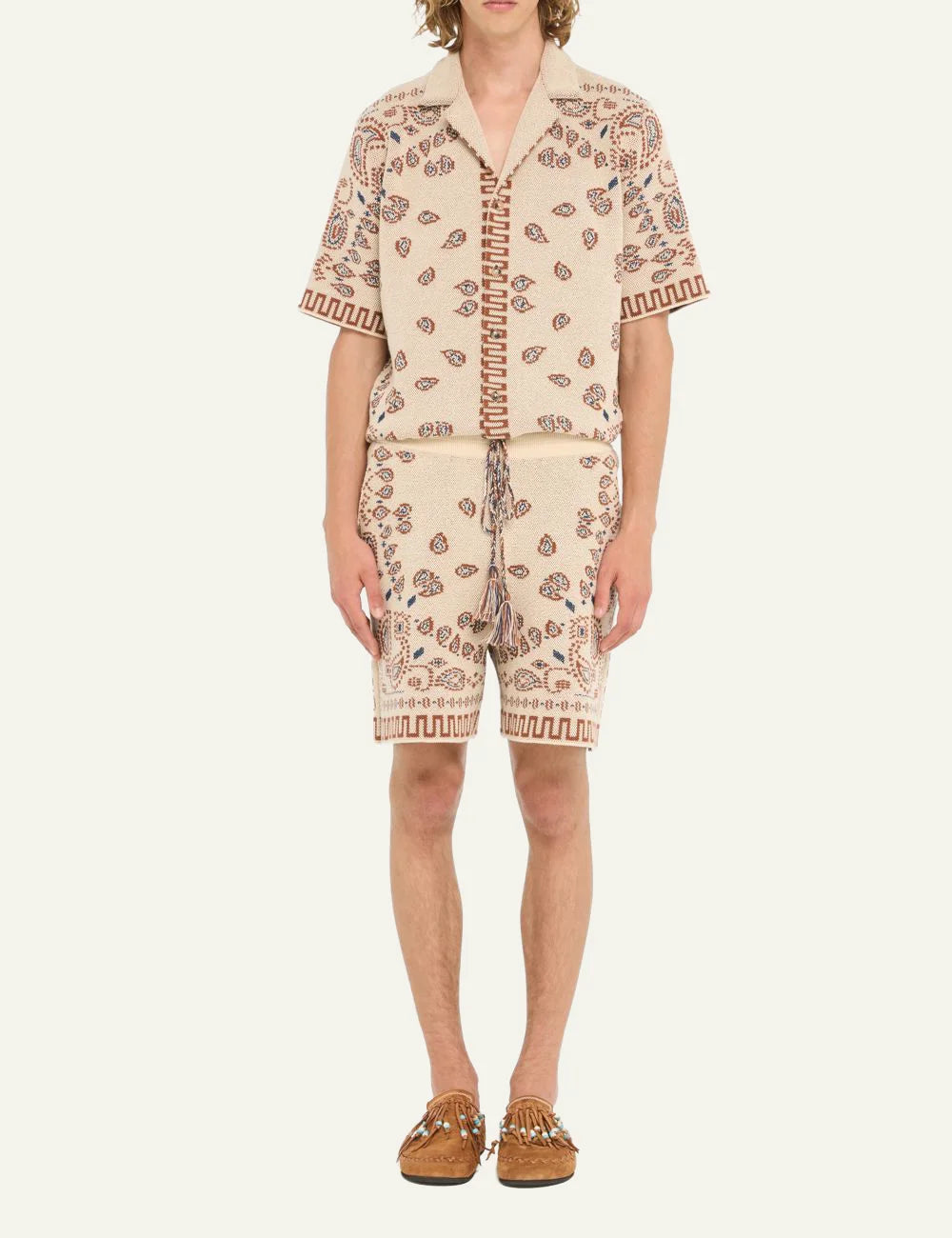 Ανδρική Alanui bandana bermuda worn look με matching shirt full body view