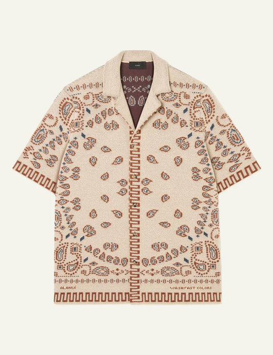 Ανδρικό Alanui bandana shirt cotton jacquard μπροστινή όψη