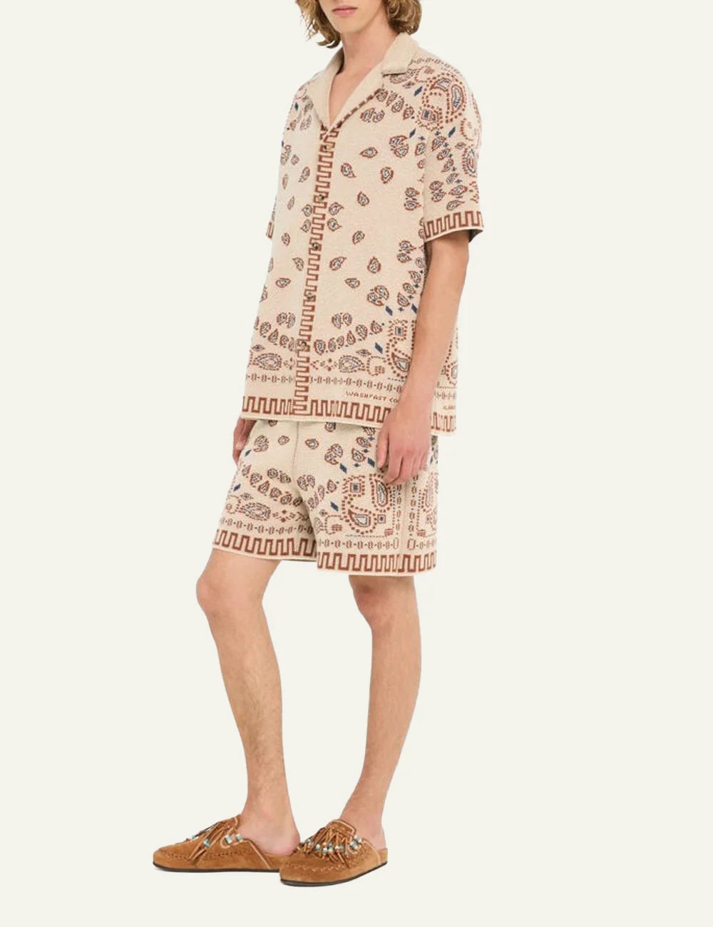 Ανδρικό Alanui bandana shirt πλαϊνή όψη double jacquard knit