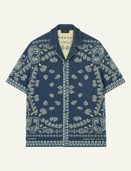 Ανδρικό Alanui bandana shirt cotton jacquard μπροστινή όψη