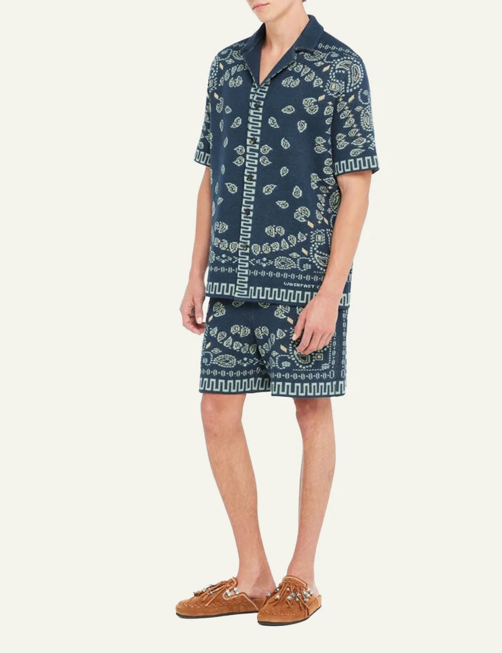 Ανδρικό Alanui bandana shirt πλαϊνή όψη double jacquard knit