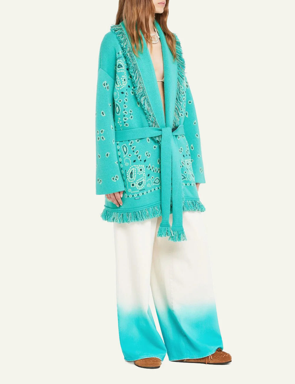 Γυναικεία Alanui bandana cardigan πλαϊνή όψη icon fit