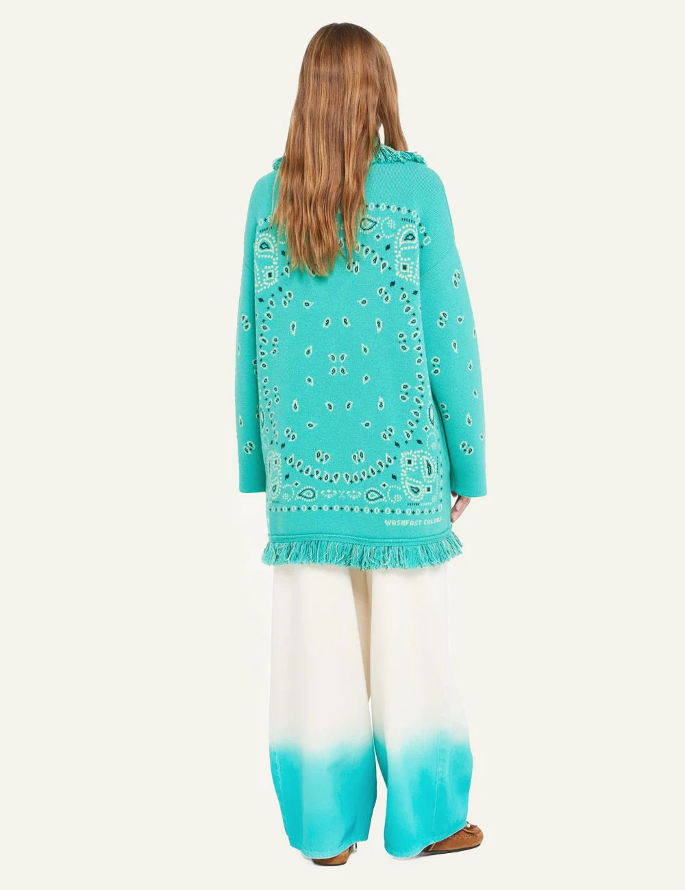 Γυναικεία Alanui bandana cardigan πίσω όψη jacquard μοτίβο