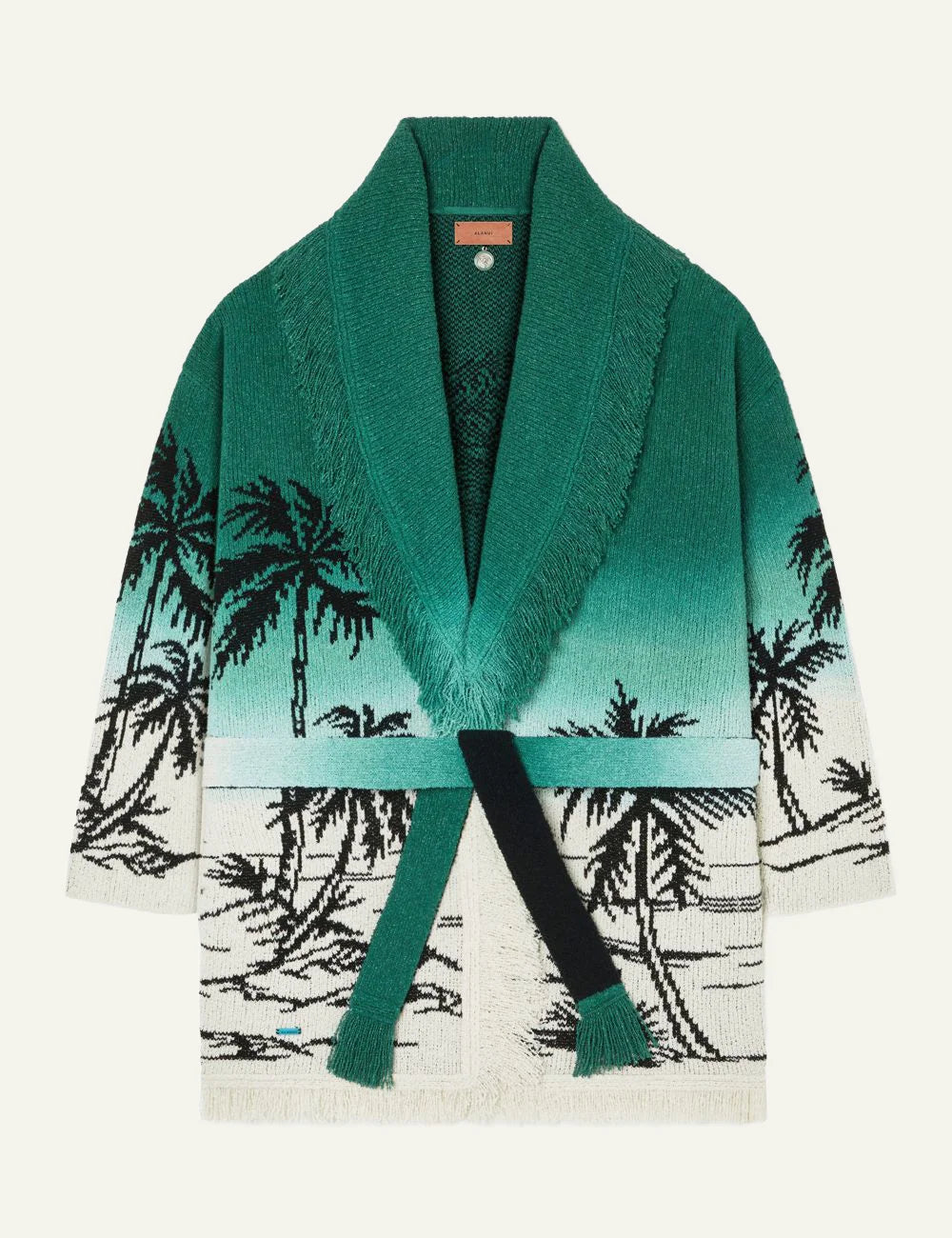 Γυναικεία Alanui Wave Bloom Cardigan flat lay μπροστά με Icon fit και fringe τελείωμα