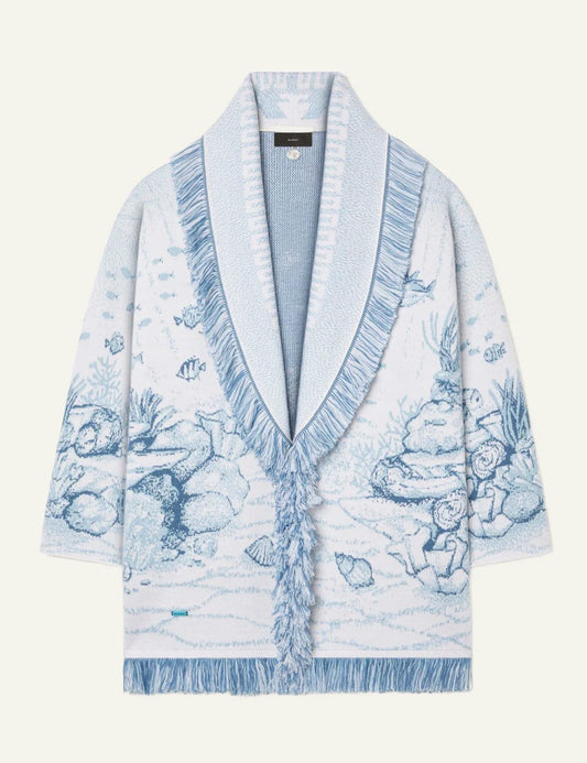 Γυναικεία Alanui Deep In The Ocean Cardigan προϊόν flat lay μπροστά