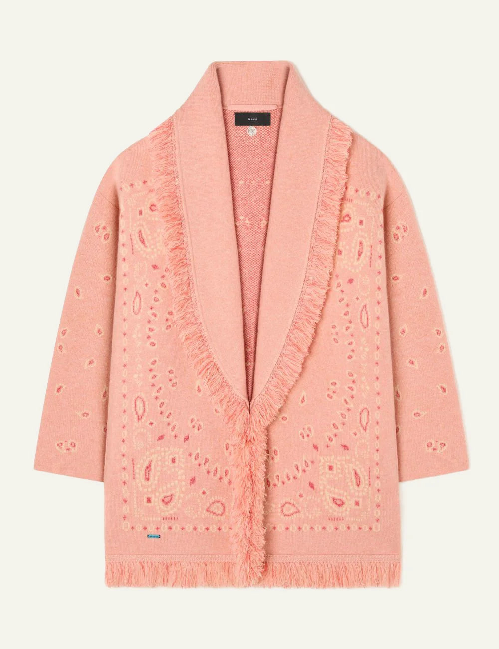 Γυναικεία Alanui bandana cardigan cashmere peach μπροστινή όψη