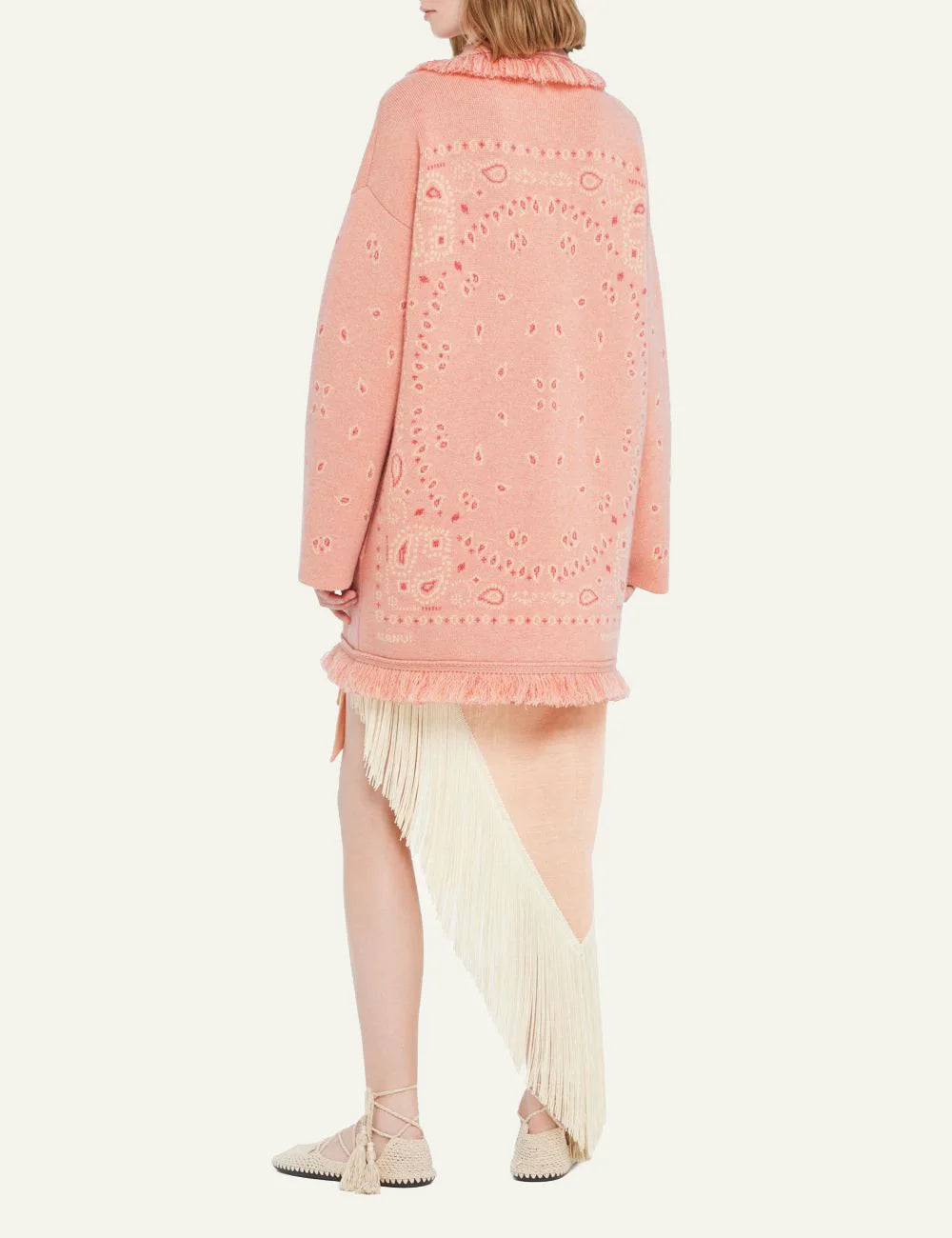 Γυναικεία Alanui bandana cardigan πίσω όψη jacquard μοτίβο