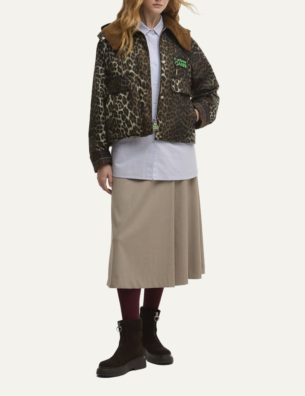 Γυναικείο leopard anorak Barbour x GANNI worn look