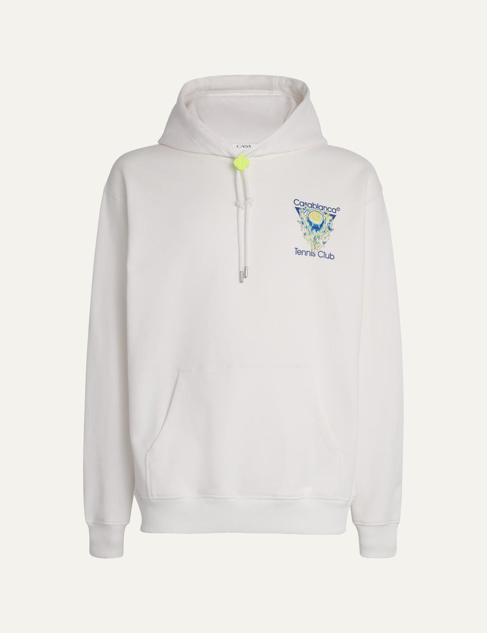 Casablanca Tennis Club hoodie λευκό front view luxury sportswear