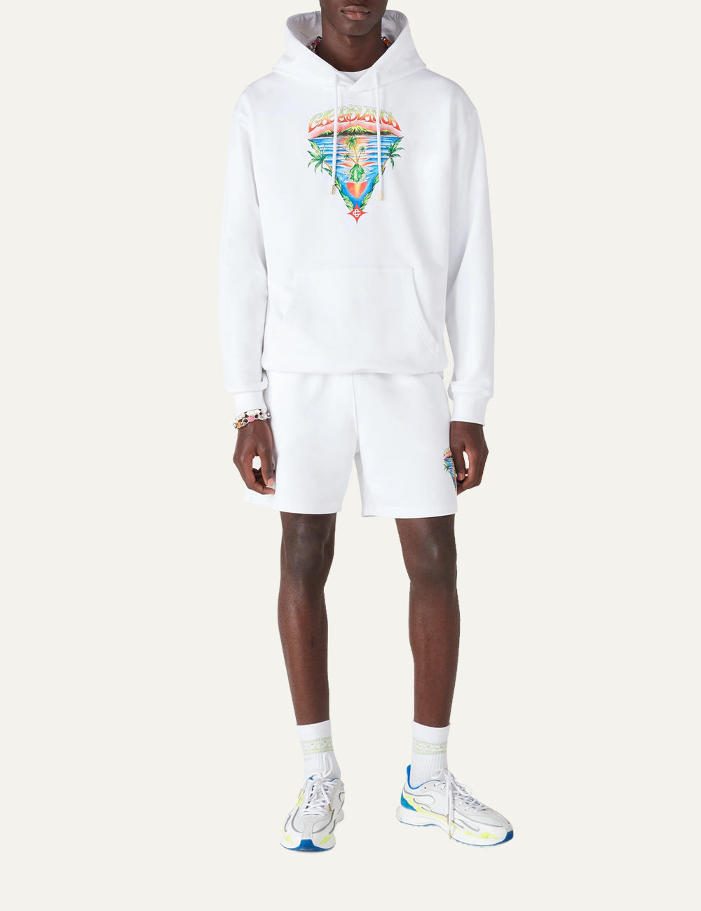 CASABLANCA Innocence Triangle Long Sleeve Hooded Sweatshirt