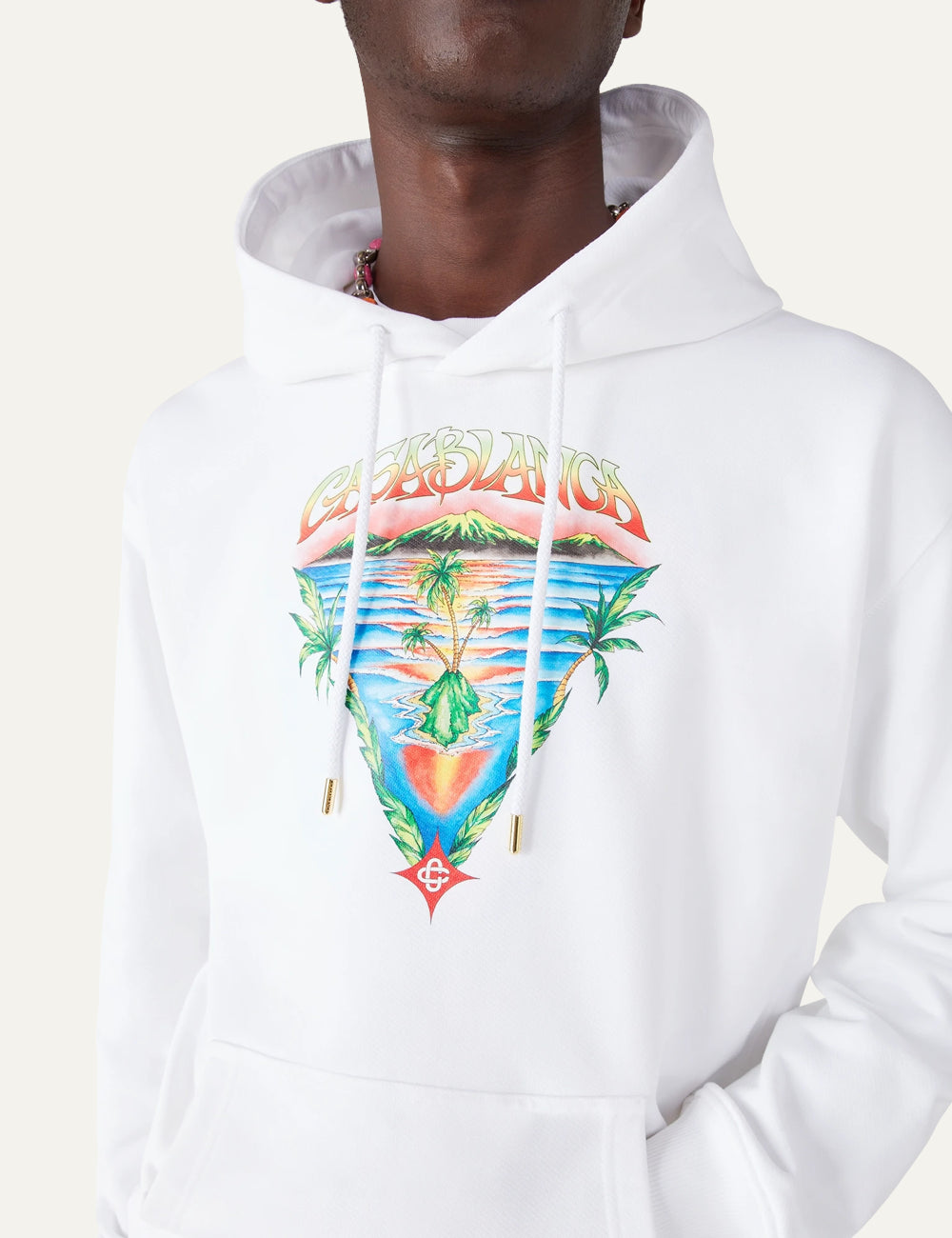 CASABLANCA Innocence Triangle Long Sleeve Hooded Sweatshirt