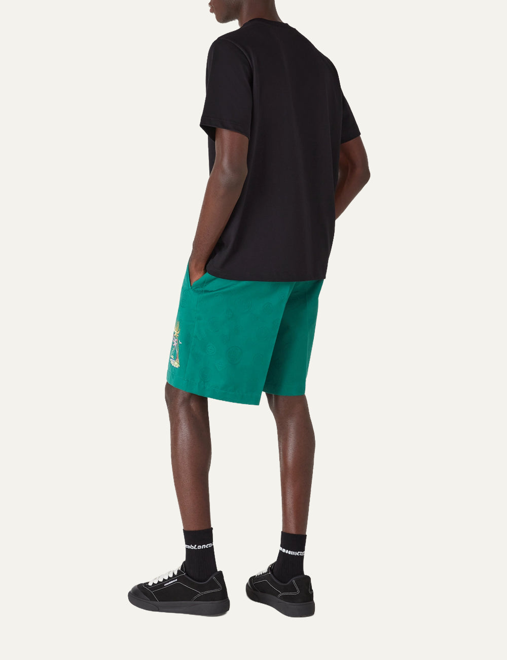 Casablanca ανδρικό T-shirt μαύρο back view minimal design