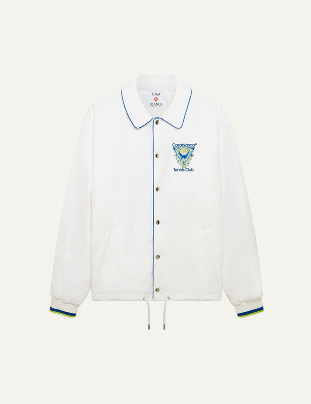 Casablanca Tennis Club coach jacket λευκό front view luxury sportswear