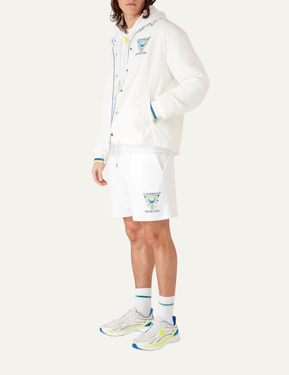 Casablanca Tennis Club jacket worn look μοντέλο full outfit sport luxury