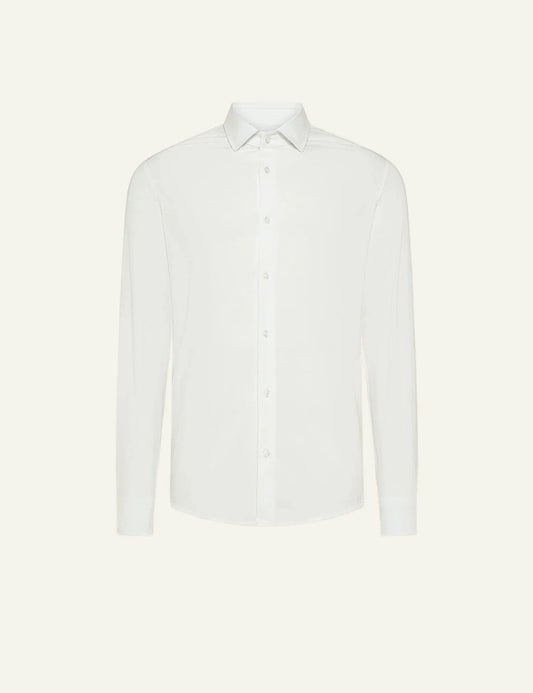 Cruna Manhattan white technical shirt front view