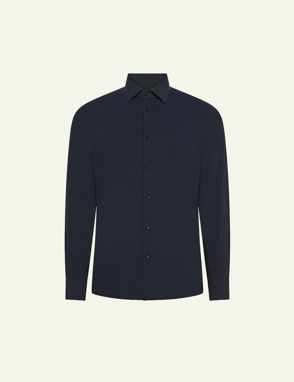 Cruna Manhattan navy technical shirt front view