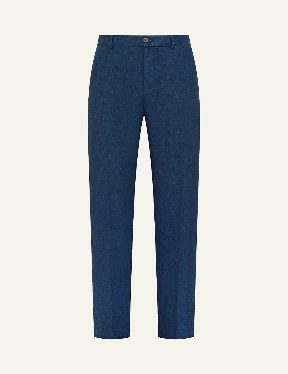 Cruna Midtown blue linen pants front view