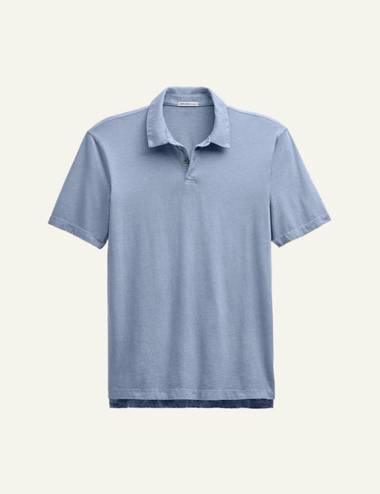 Ανδρικό James Perse polo ocean sueded cotton jersey front view