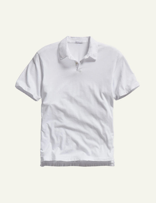 Ανδρικό James Perse polo White sueded cotton jersey front view