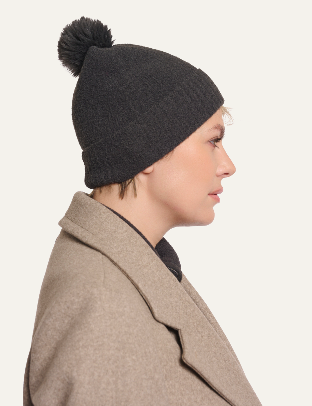 RINO PELLE MARTINA BEANIE DEEP IRON